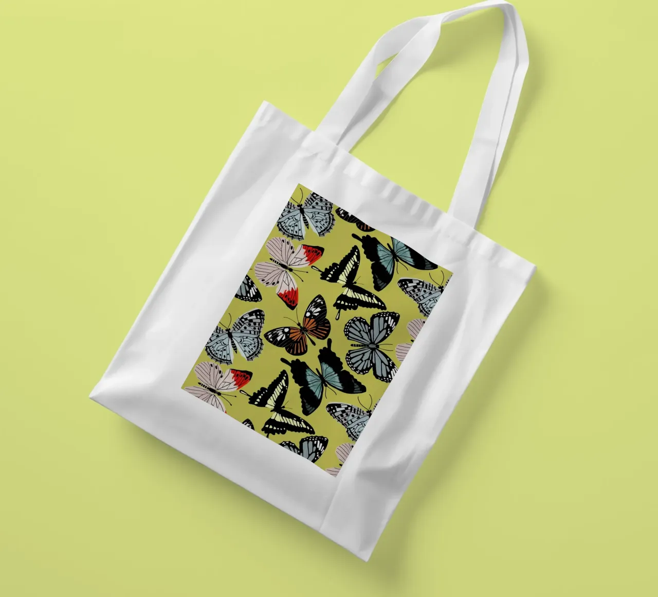 Spring Butterflies borsa in juta da cafelab