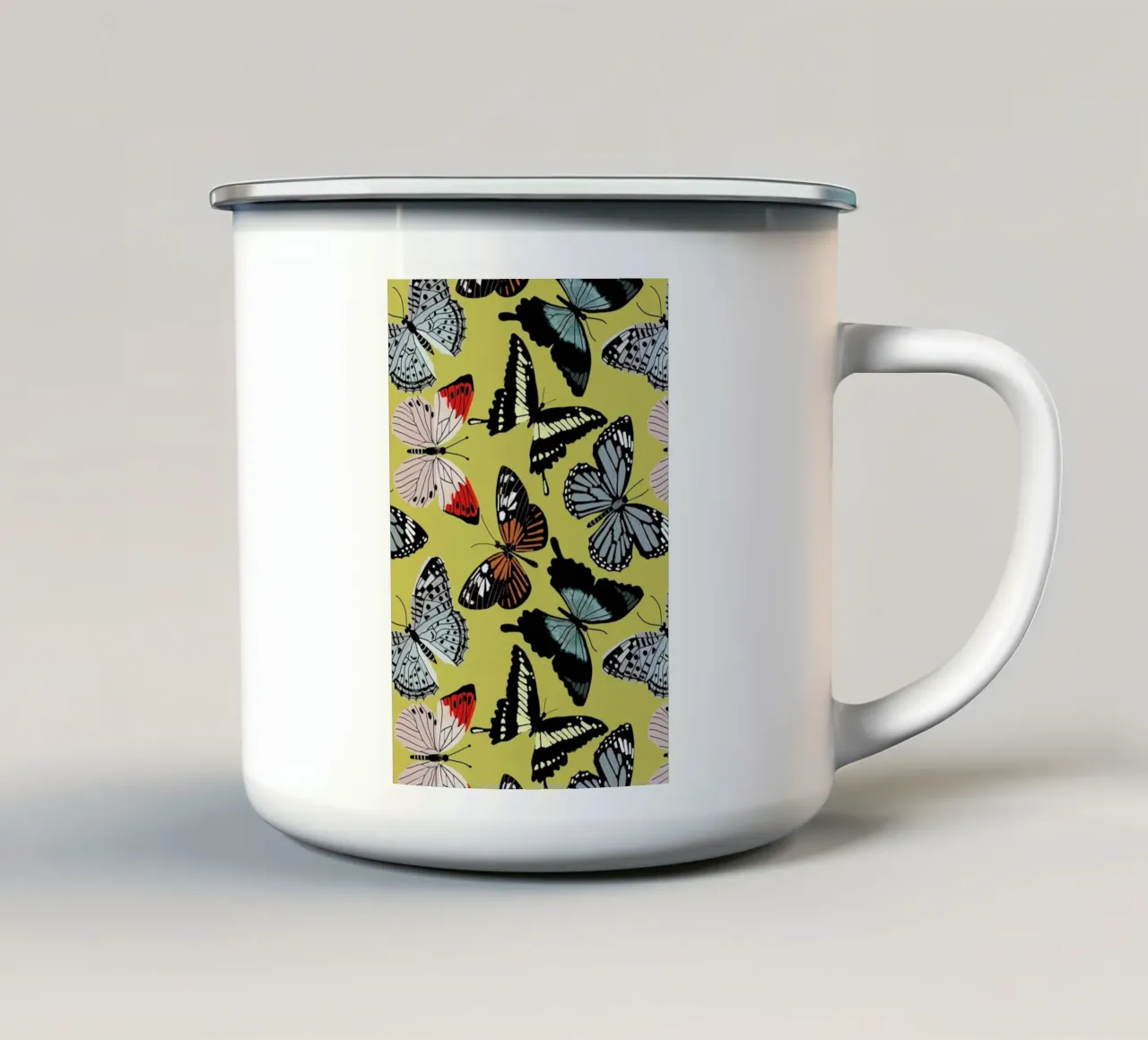 Spring Butterflies tazza in smalto da cafelab