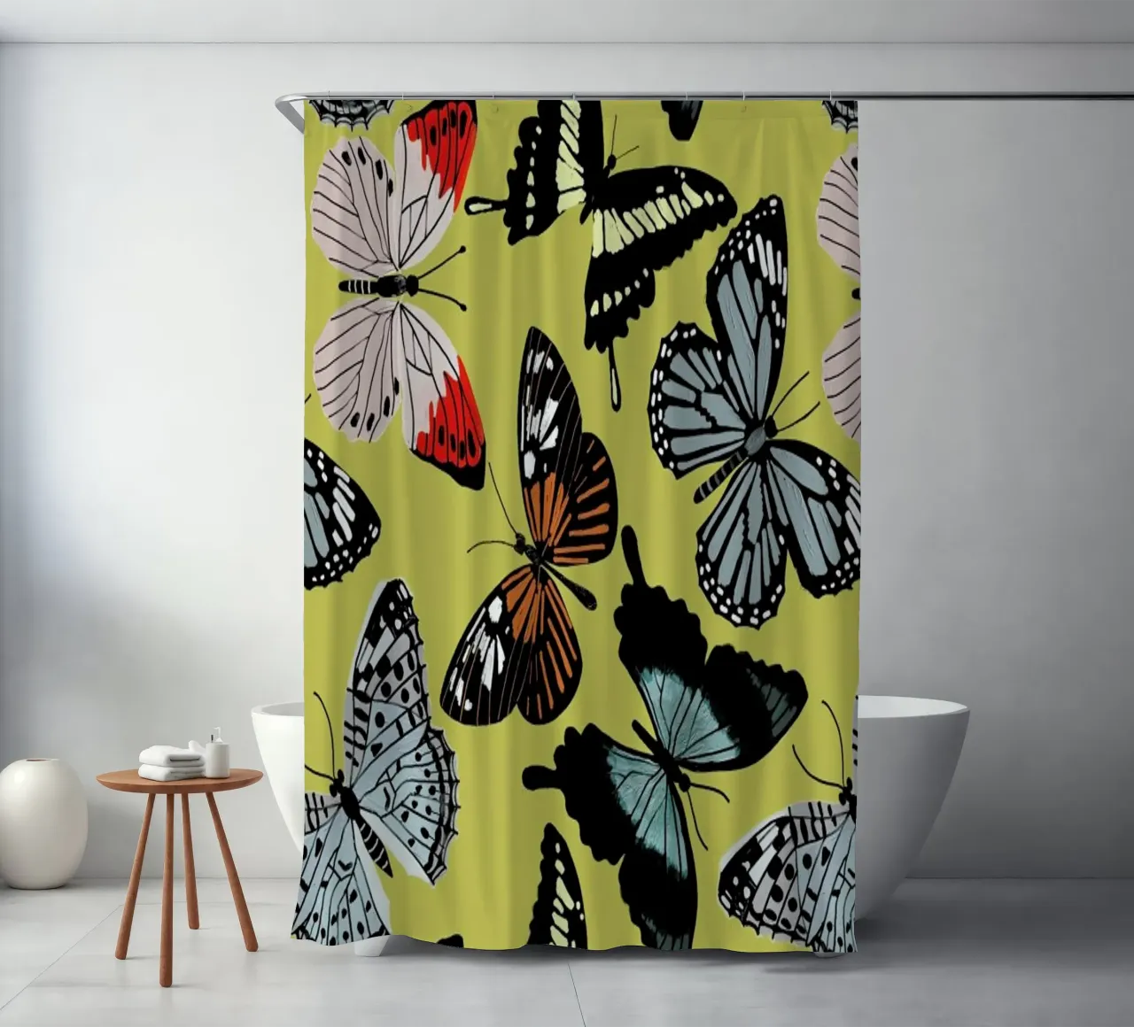 Spring Butterflies tenda da doccia da cafelab