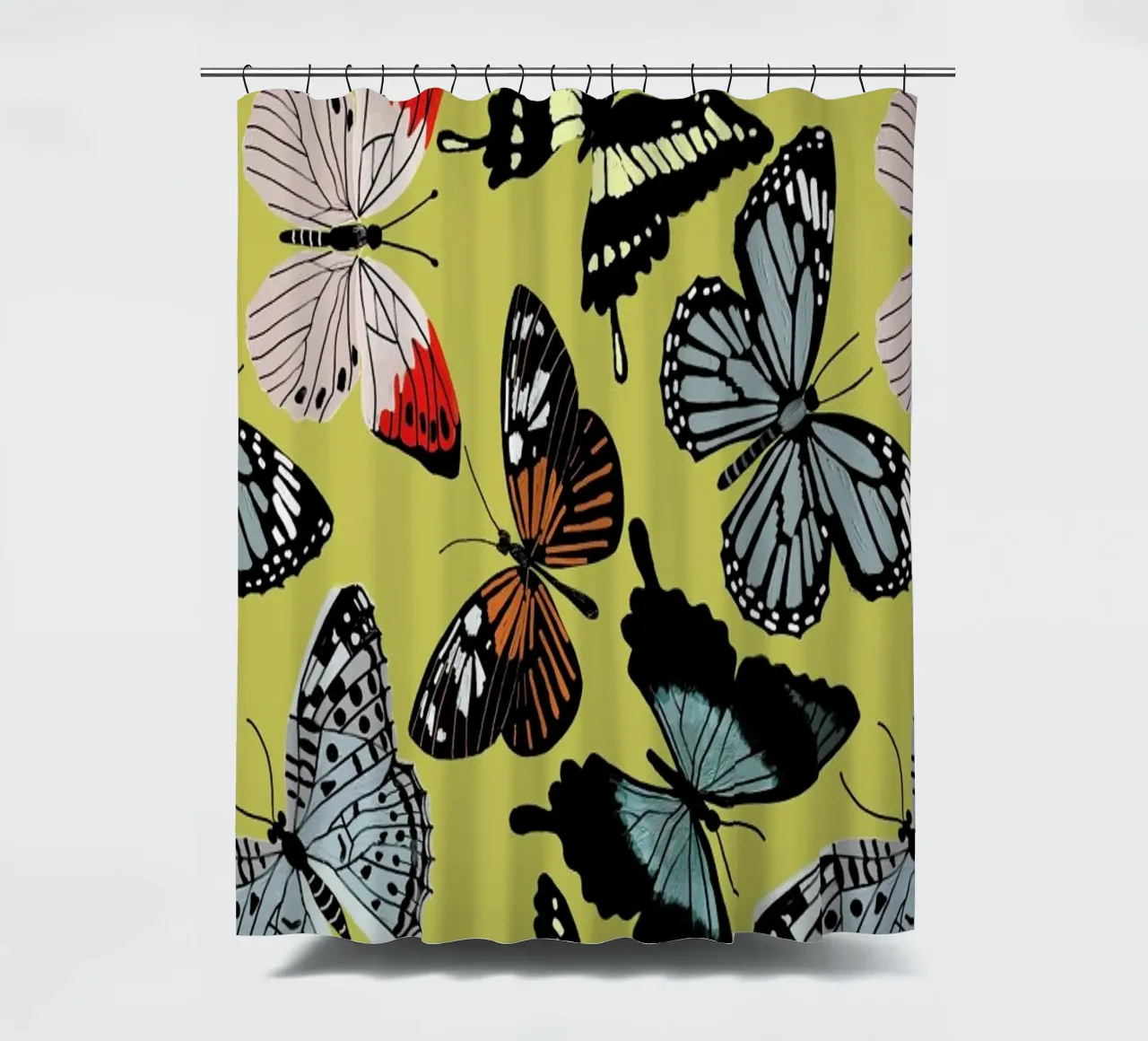 Spring Butterflies tenda da doccia da cafelab