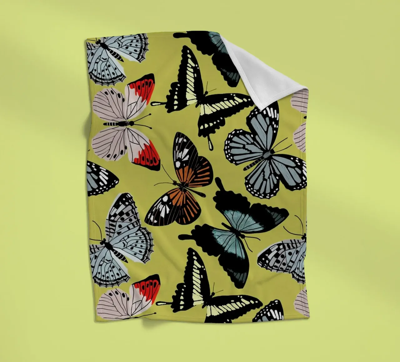 Spring Butterflies coperta in pile da cafelab