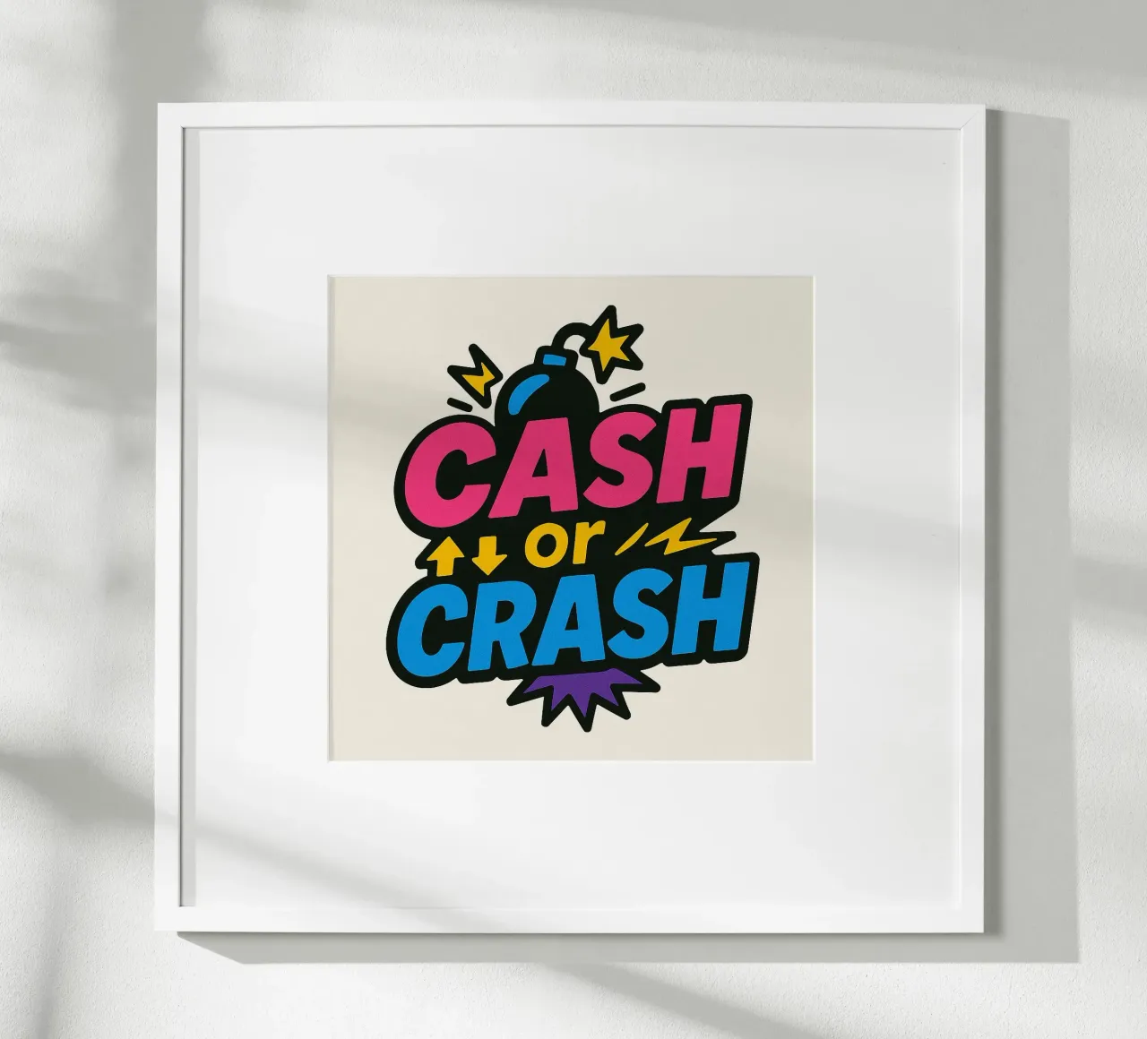 Cash or Crash poster con telaio in plastica da cashorcrash