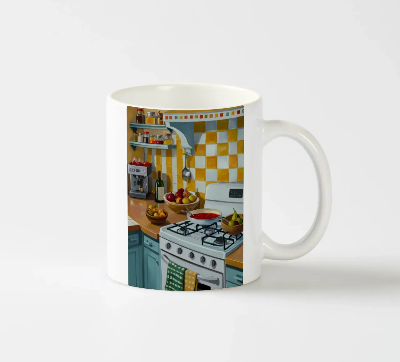 Cucina a quadri Sunny tazza in ceramica da Pan Denim