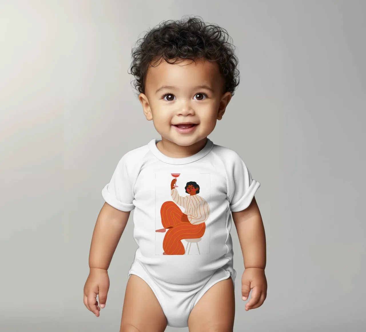 Gestreepte broek overpeinzing babyrompertje korte mouwen van Haven Fantasy