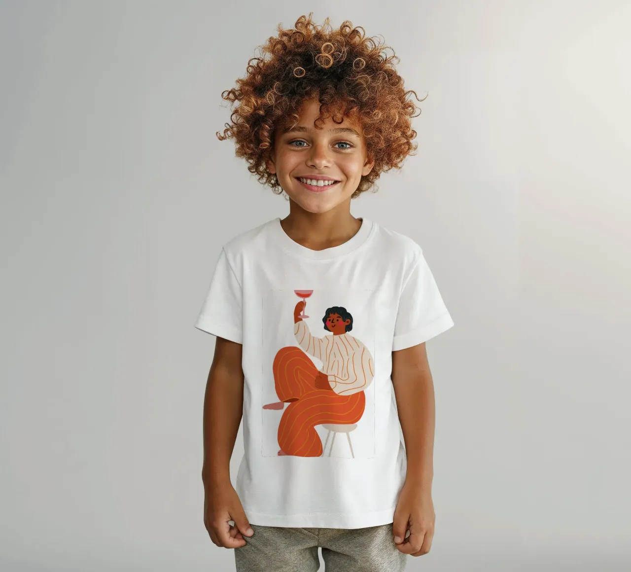 Gestreifte Hose Kontemplation Kinder T-Shirt von Haven Fantasy