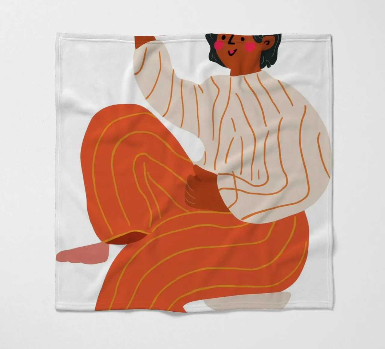 Striped Pant Contemplation fleece blanket by Haven Fantasy