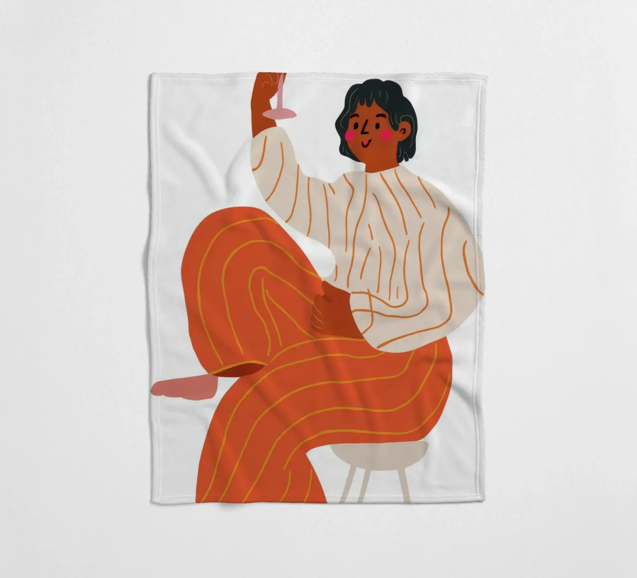 Striped Pant Contemplation fleece blanket by Haven Fantasy