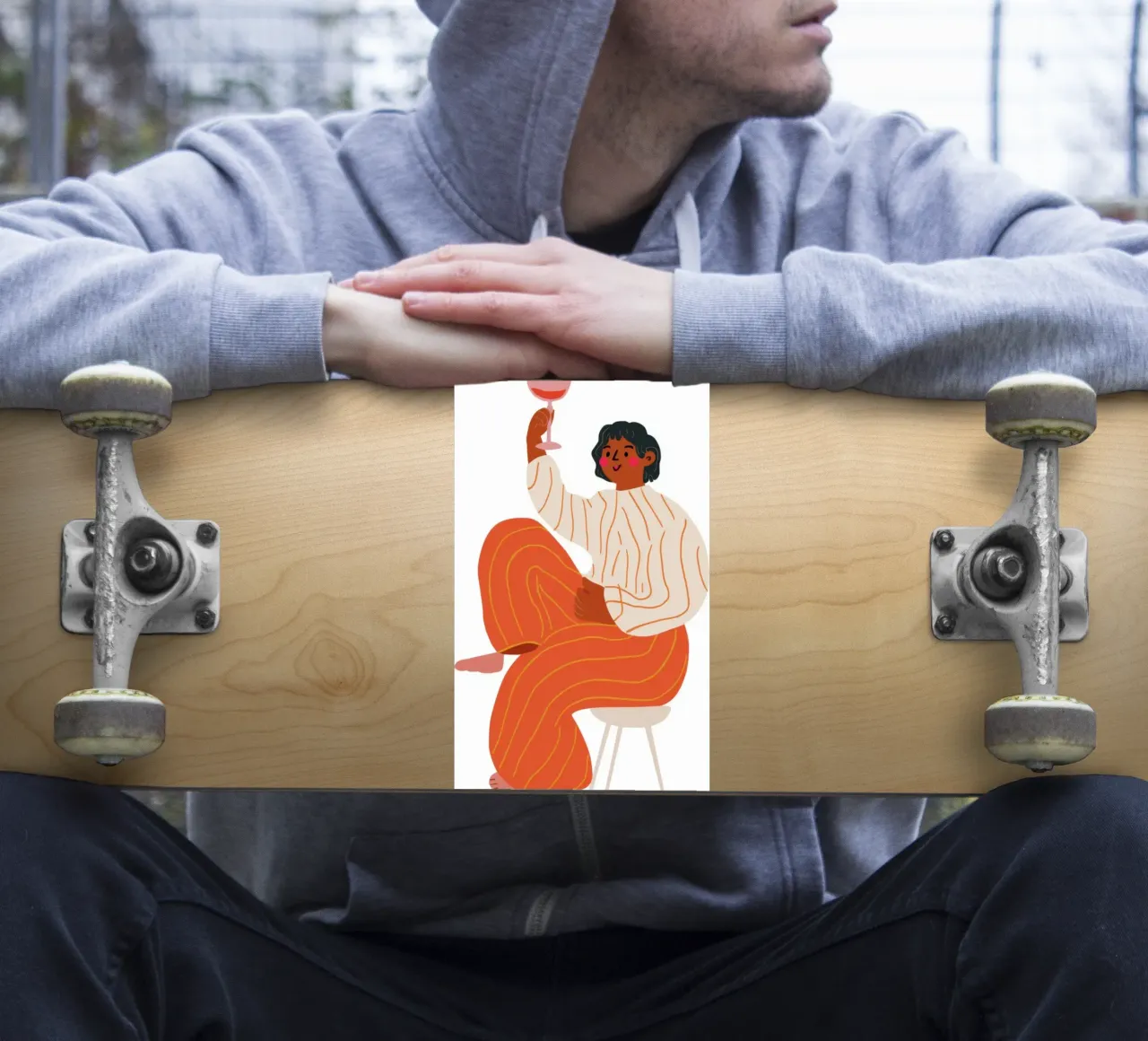 Striped Pant Contemplation sticker by Haven Fantasy