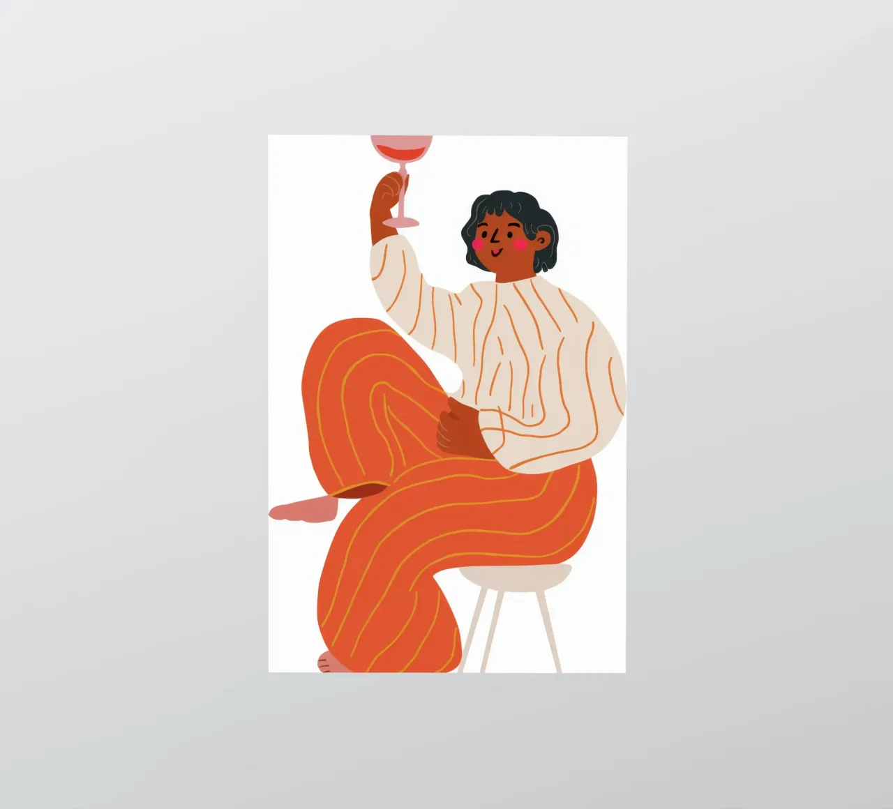 Striped Pant Contemplation sticker by Haven Fantasy