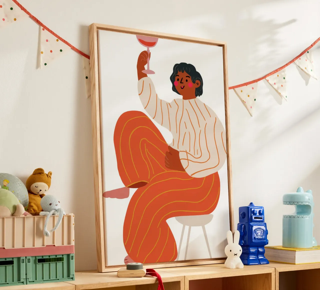 Striped Pant Contemplation canvas by Haven Fantasy