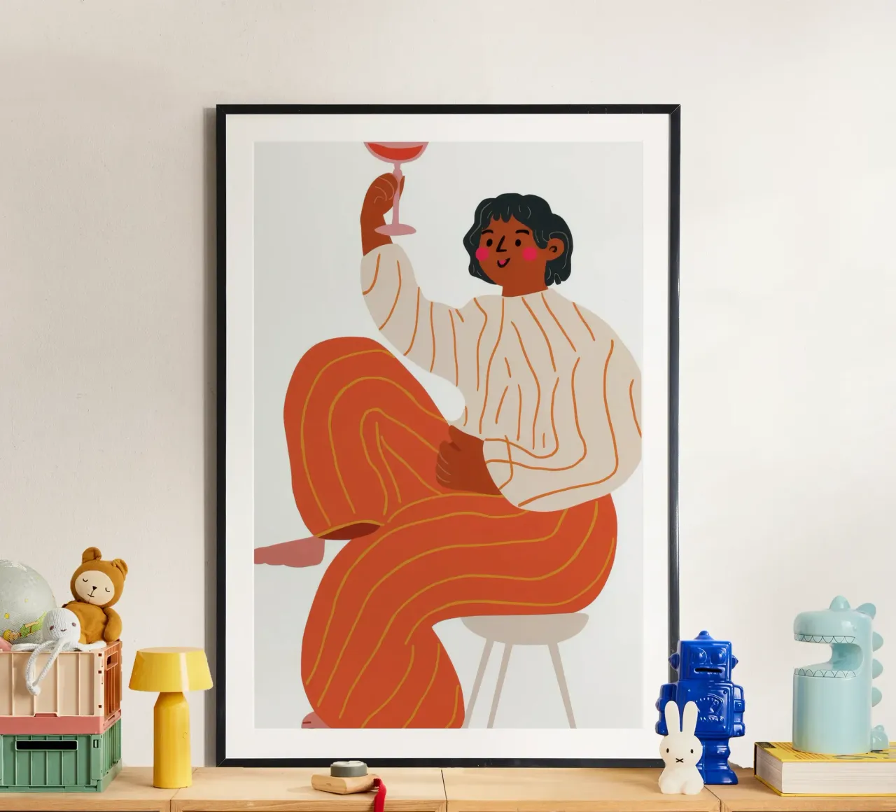 Gestreifte Hose Kontemplation Poster von Haven Fantasy