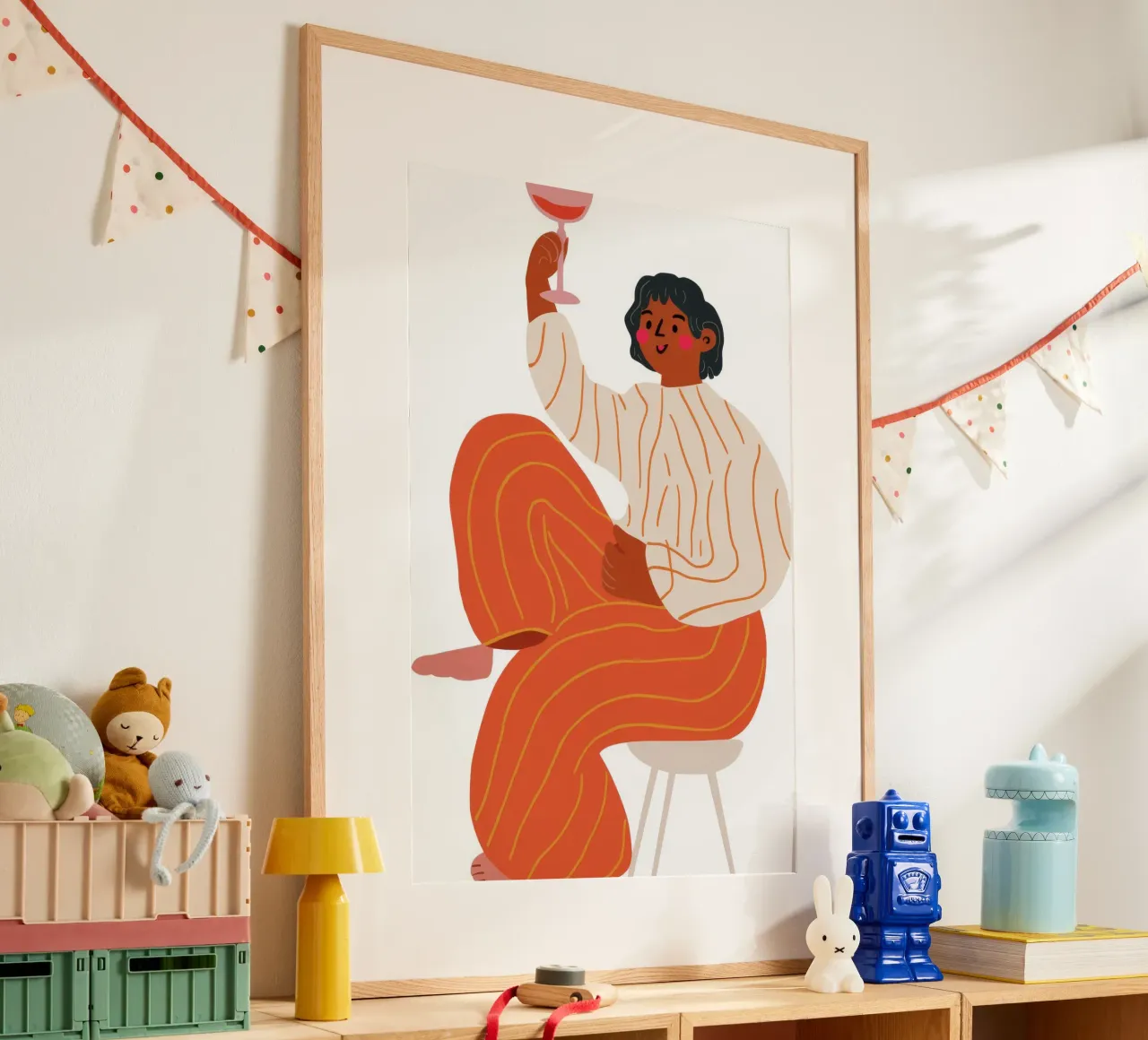 Gestreifte Hose Kontemplation Poster von Haven Fantasy