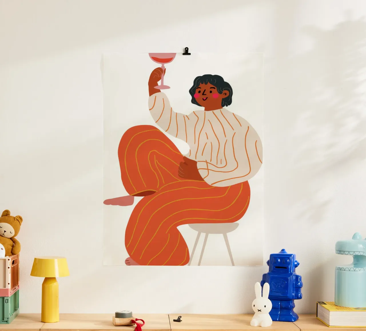 Gestreifte Hose Kontemplation Poster von Haven Fantasy