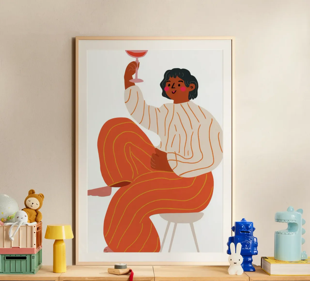 Gestreifte Hose Kontemplation Poster von Haven Fantasy