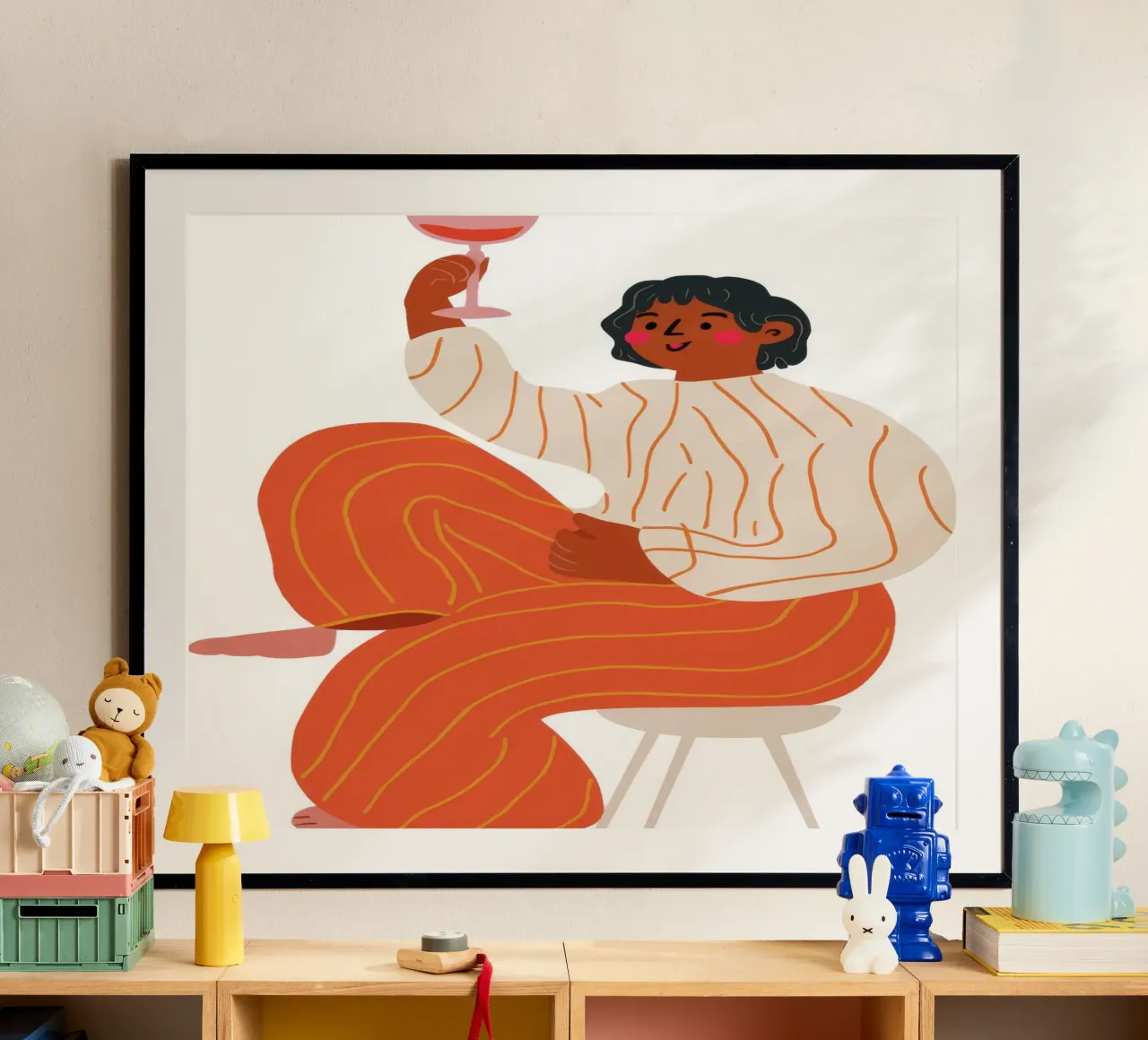 Gestreifte Hose Kontemplation Poster von Haven Fantasy