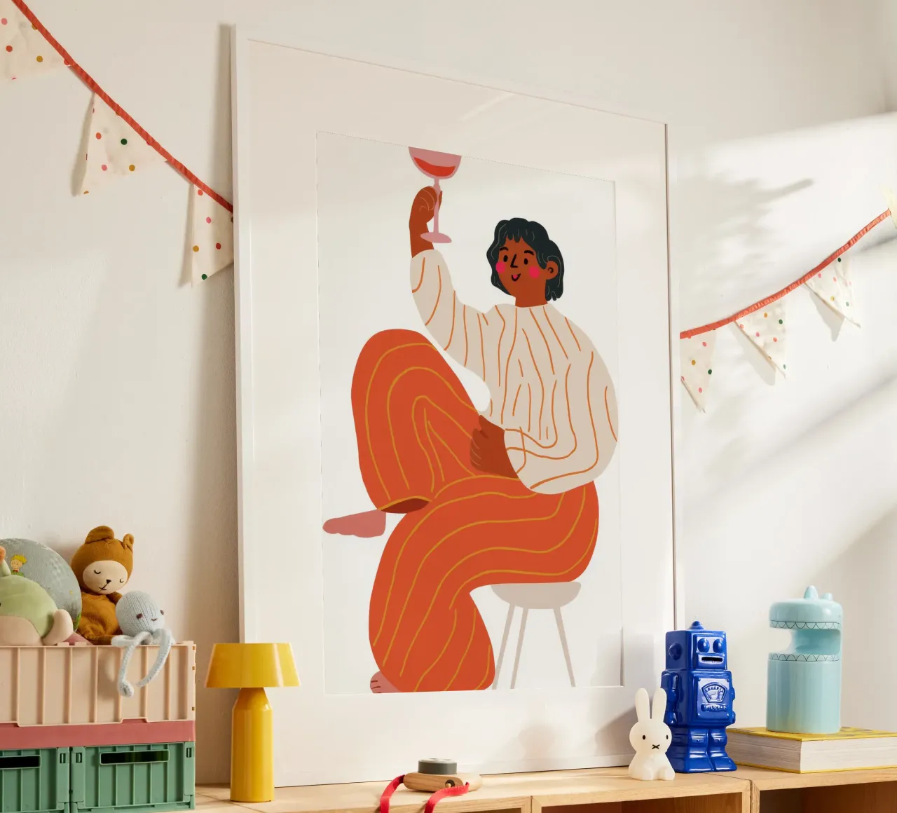 Gestreifte Hose Kontemplation Poster von Haven Fantasy