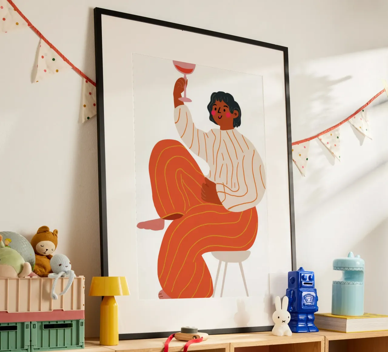 Gestreifte Hose Kontemplation Poster von Haven Fantasy