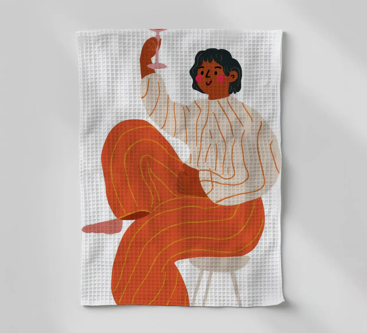 Contemplazione sui pantaloni a righe canovaccio da cucina da Haven Fantasy