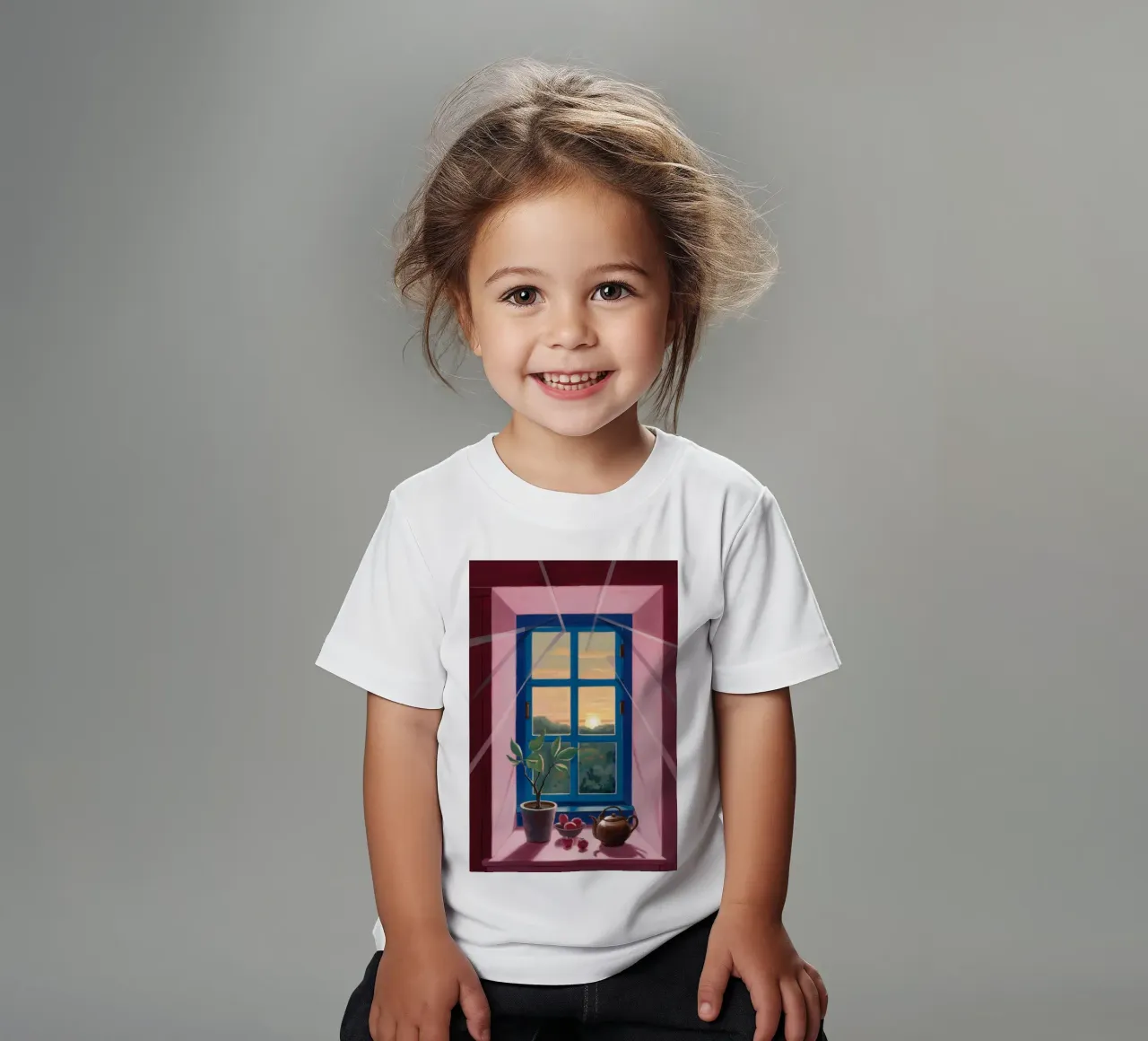 Sunset Window Tea t-shirt bambini da Pan Denim