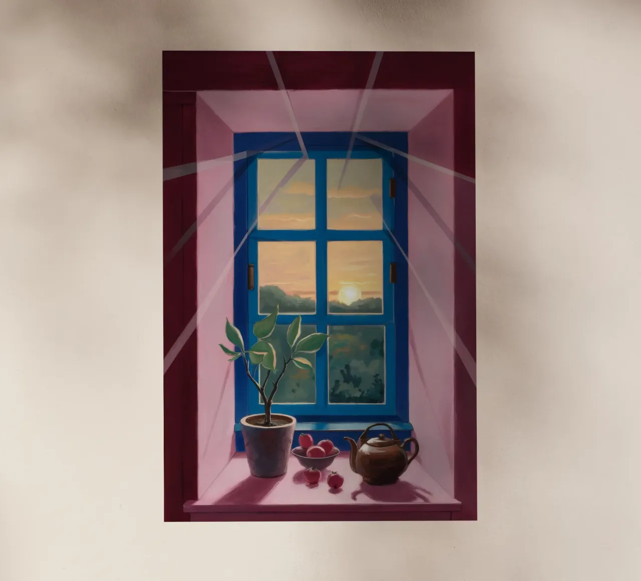 Tè alla finestra al tramonto pellicola backlit da Pan Denim