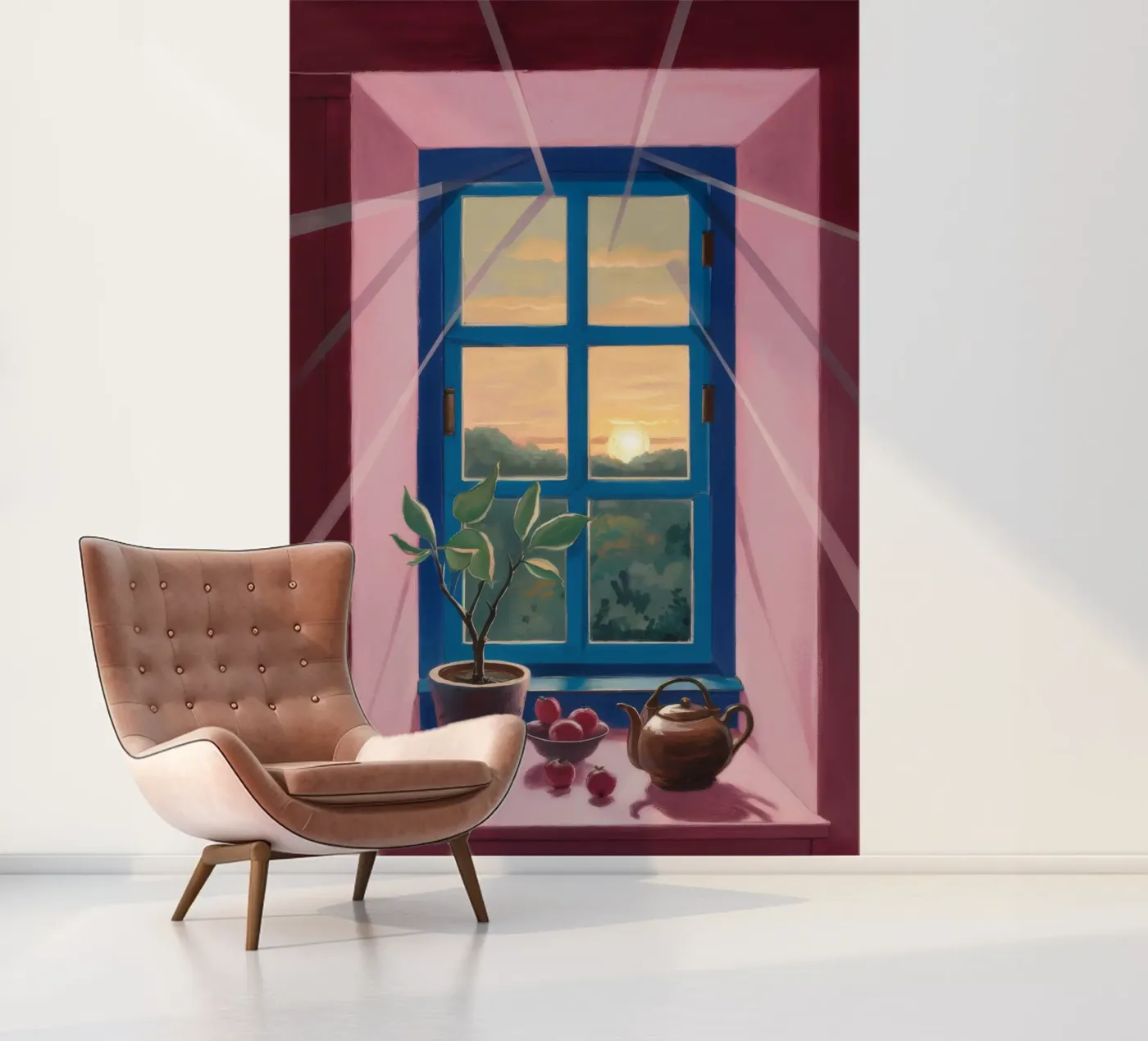 Sunset Window Tea Fototapete von Pan Denim