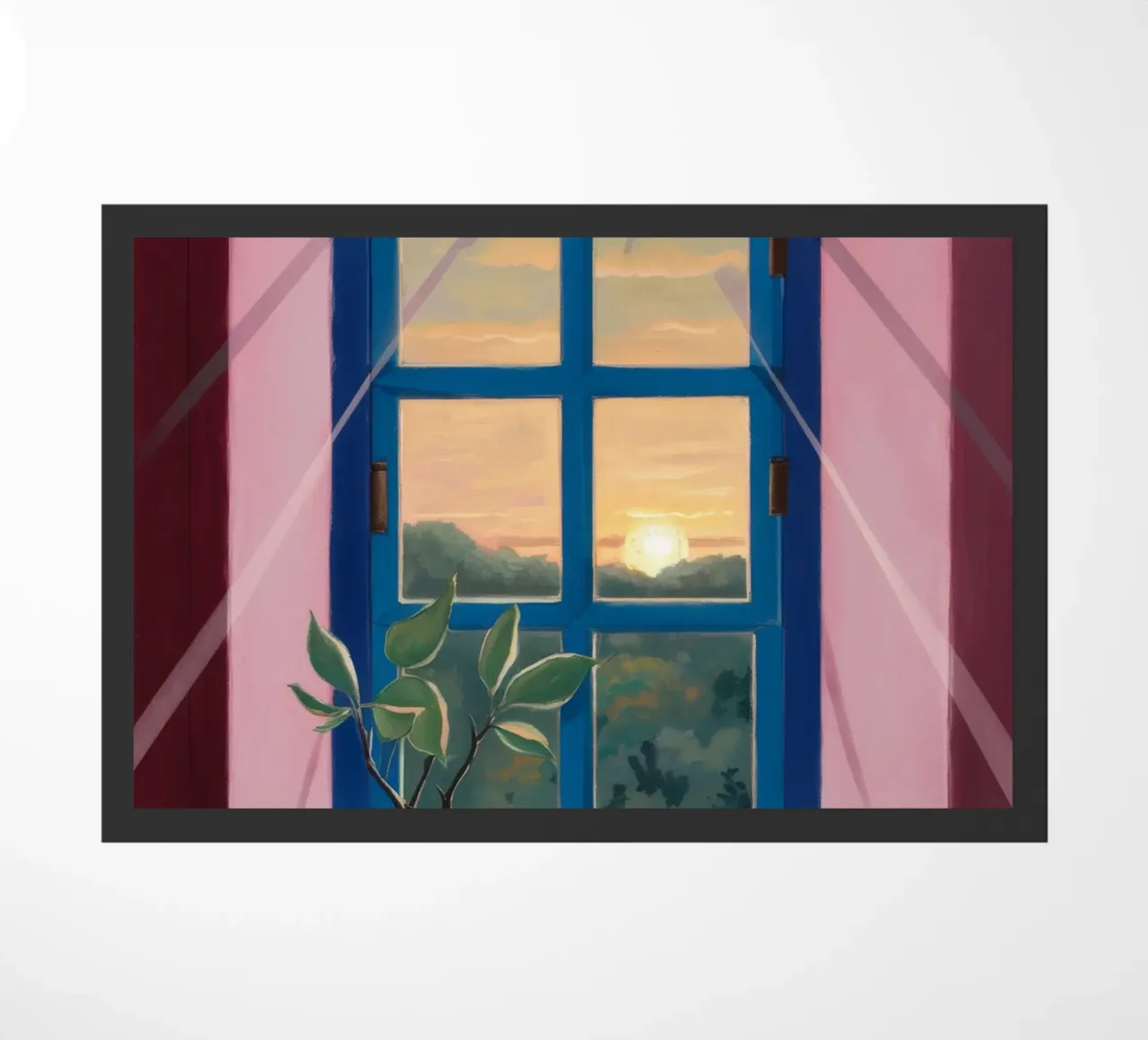 Zonsondergang Venster Thee deurmat van Pan Denim