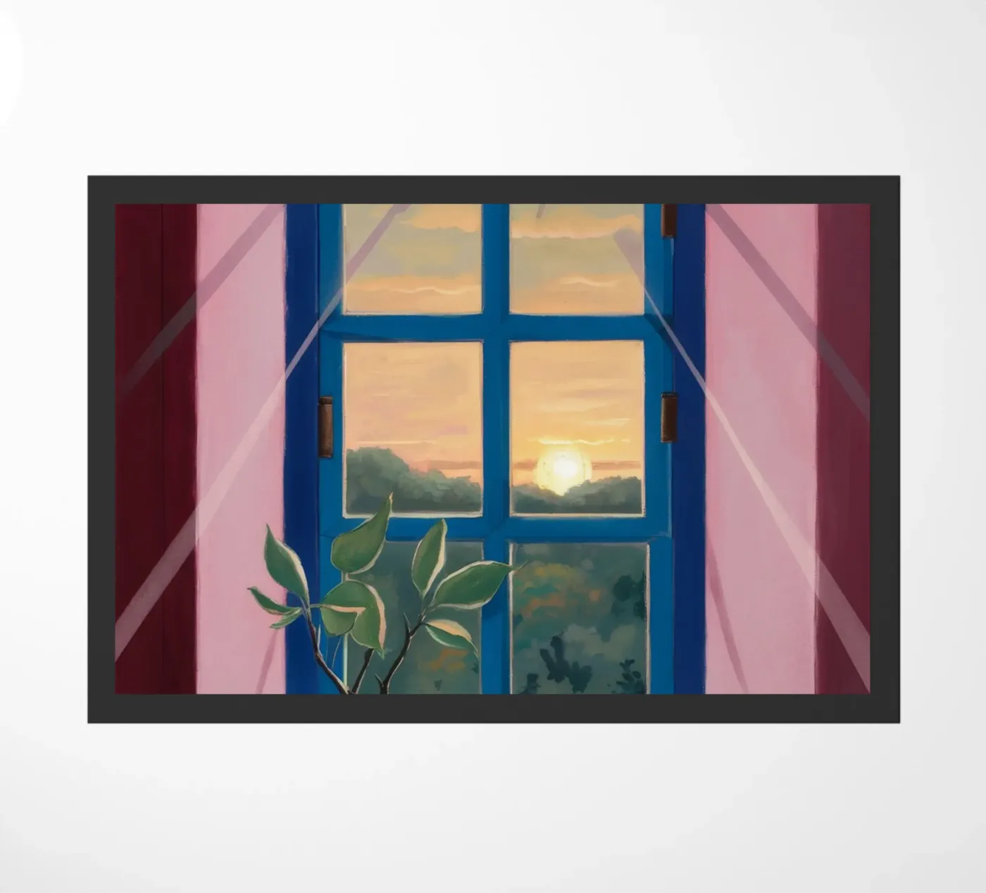 Sunset Window Tea doormat by Pan Denim