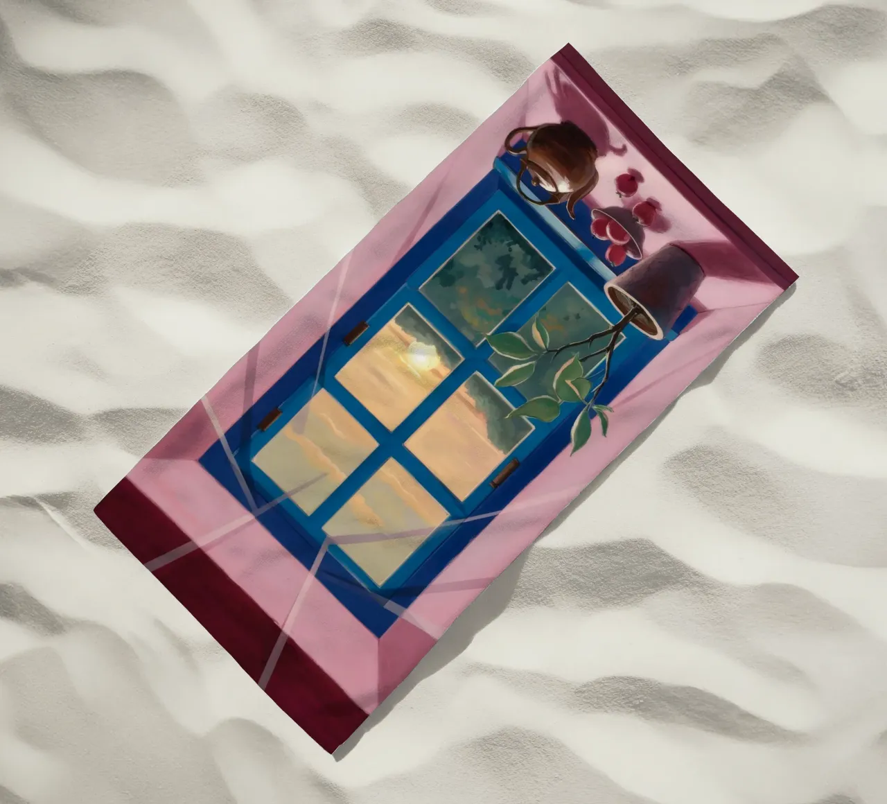 Sunset Window Tea strandhanddoek van Pan Denim