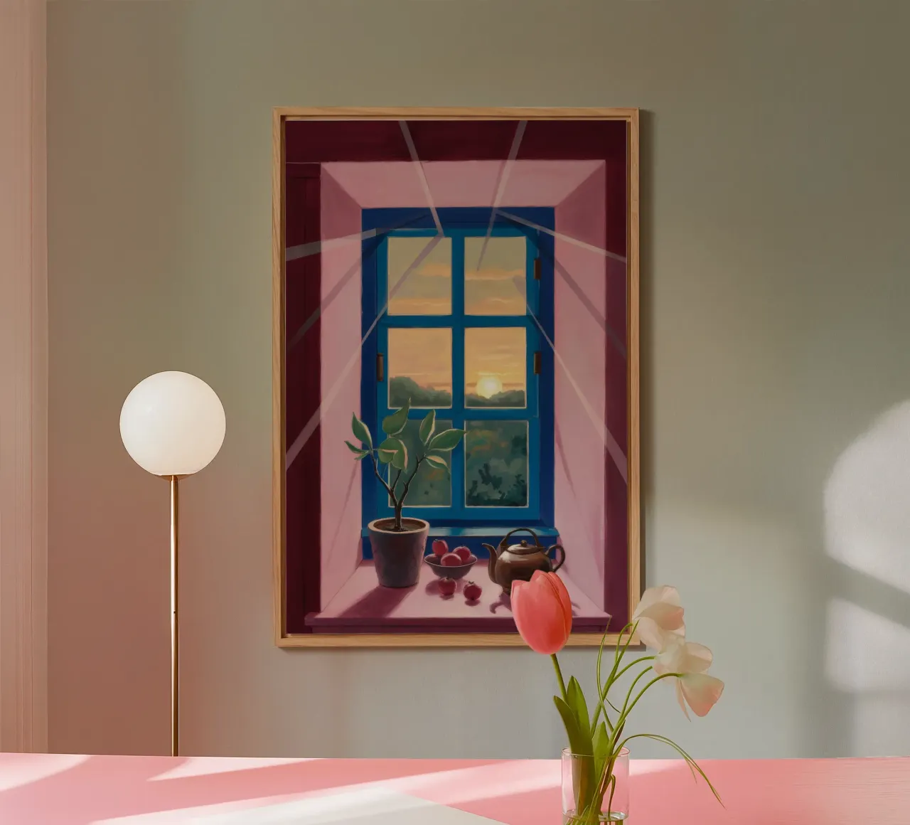 Sunset Window Tea forex plate by Pan Denim