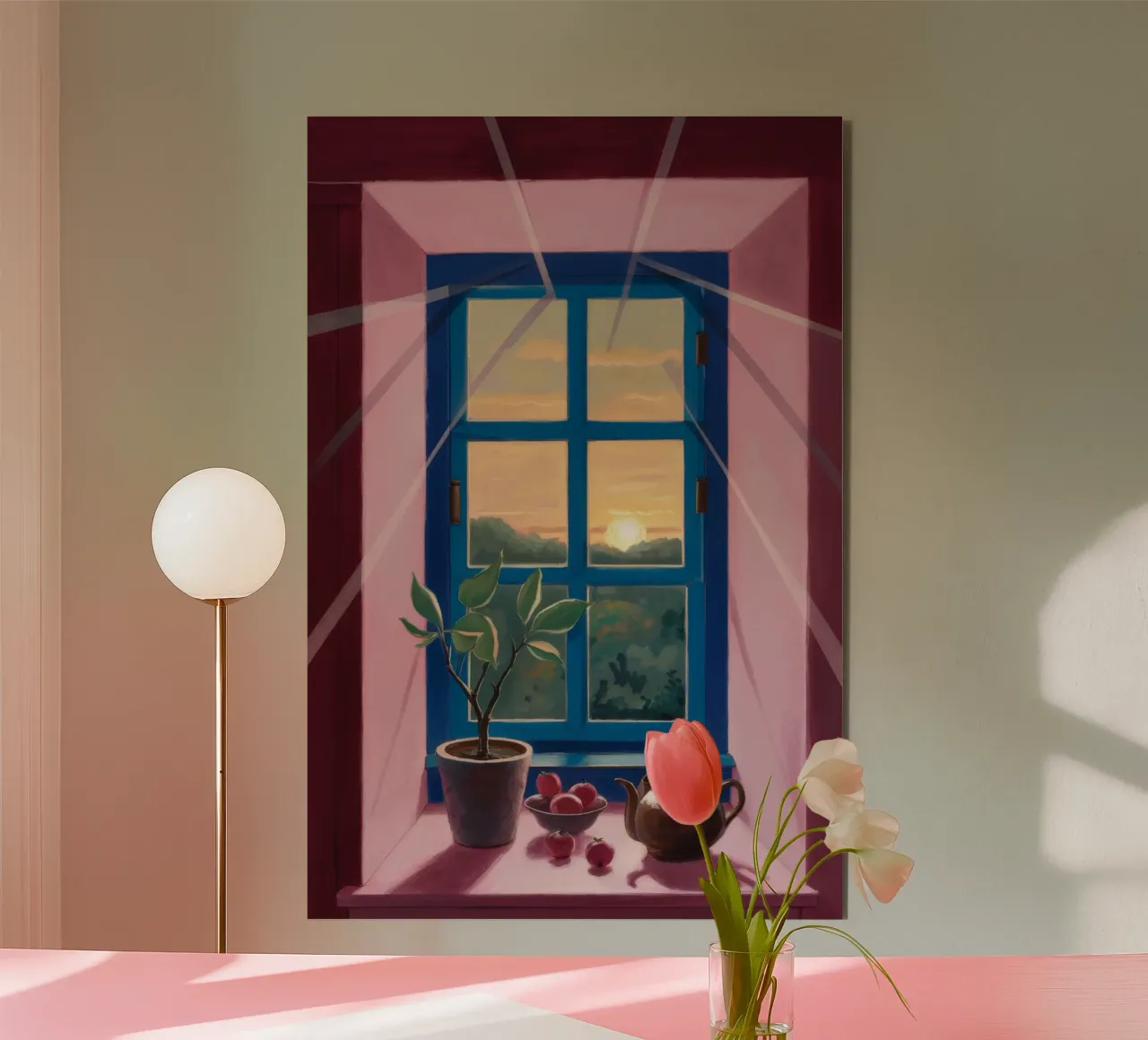 Sunset Window Tea forex plate by Pan Denim