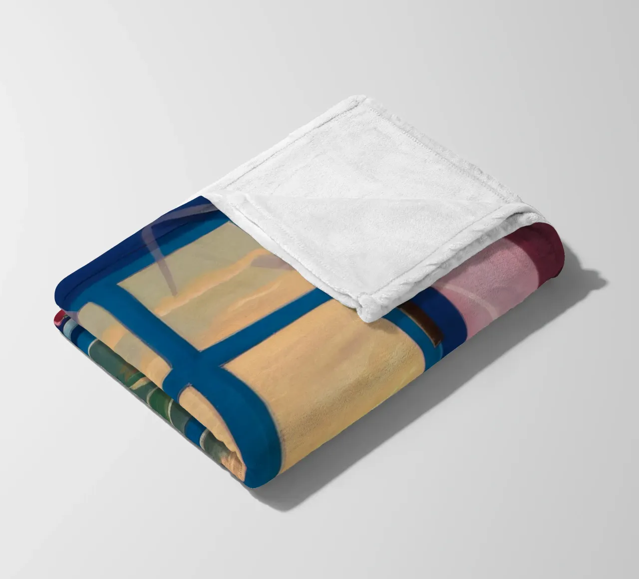 Tee bei Sonnenuntergang am Fenster Fleecedecke von Pan Denim