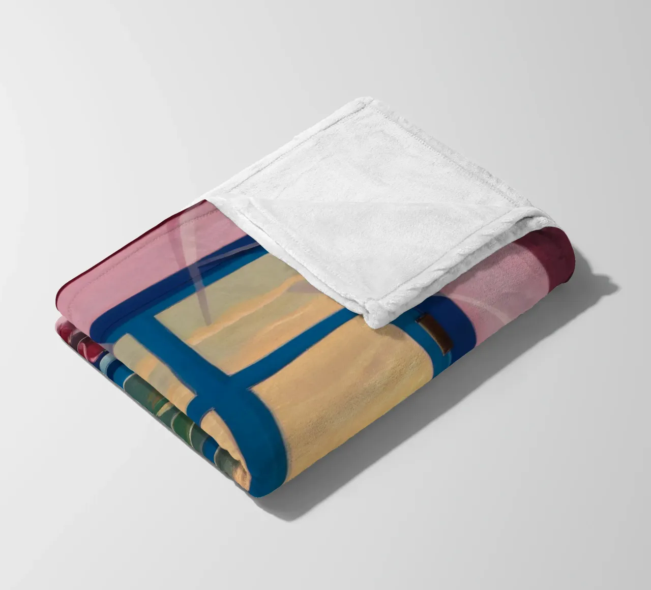 Tee bei Sonnenuntergang am Fenster Fleecedecke von Pan Denim