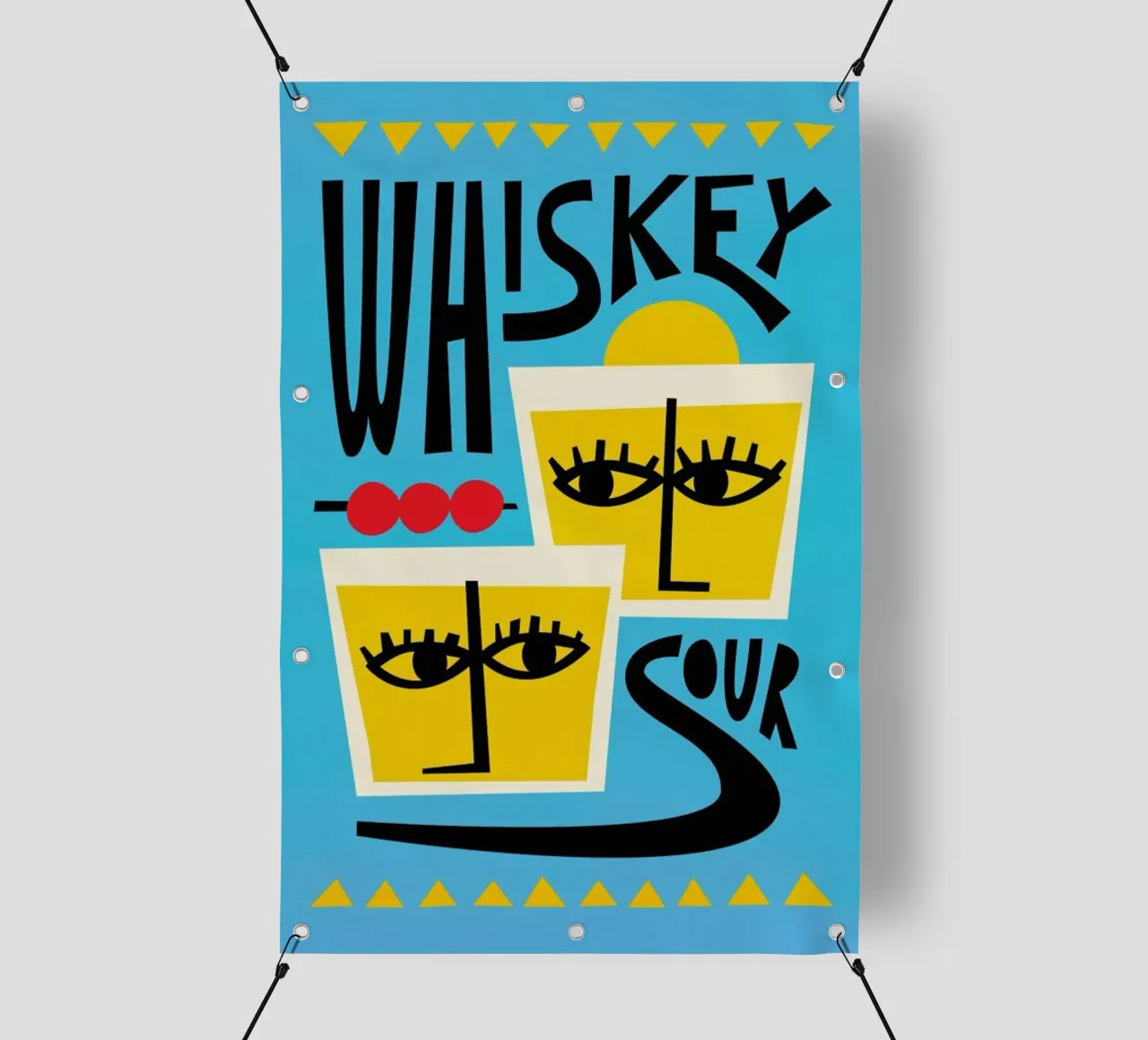 Whiskey Sour Cocktail telo in pvc da Fox & Velvet