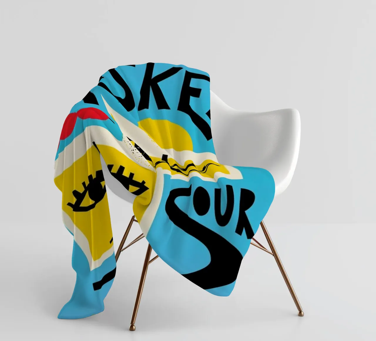 Whiskey Sour Cocktail fleece blanket by Fox & Velvet