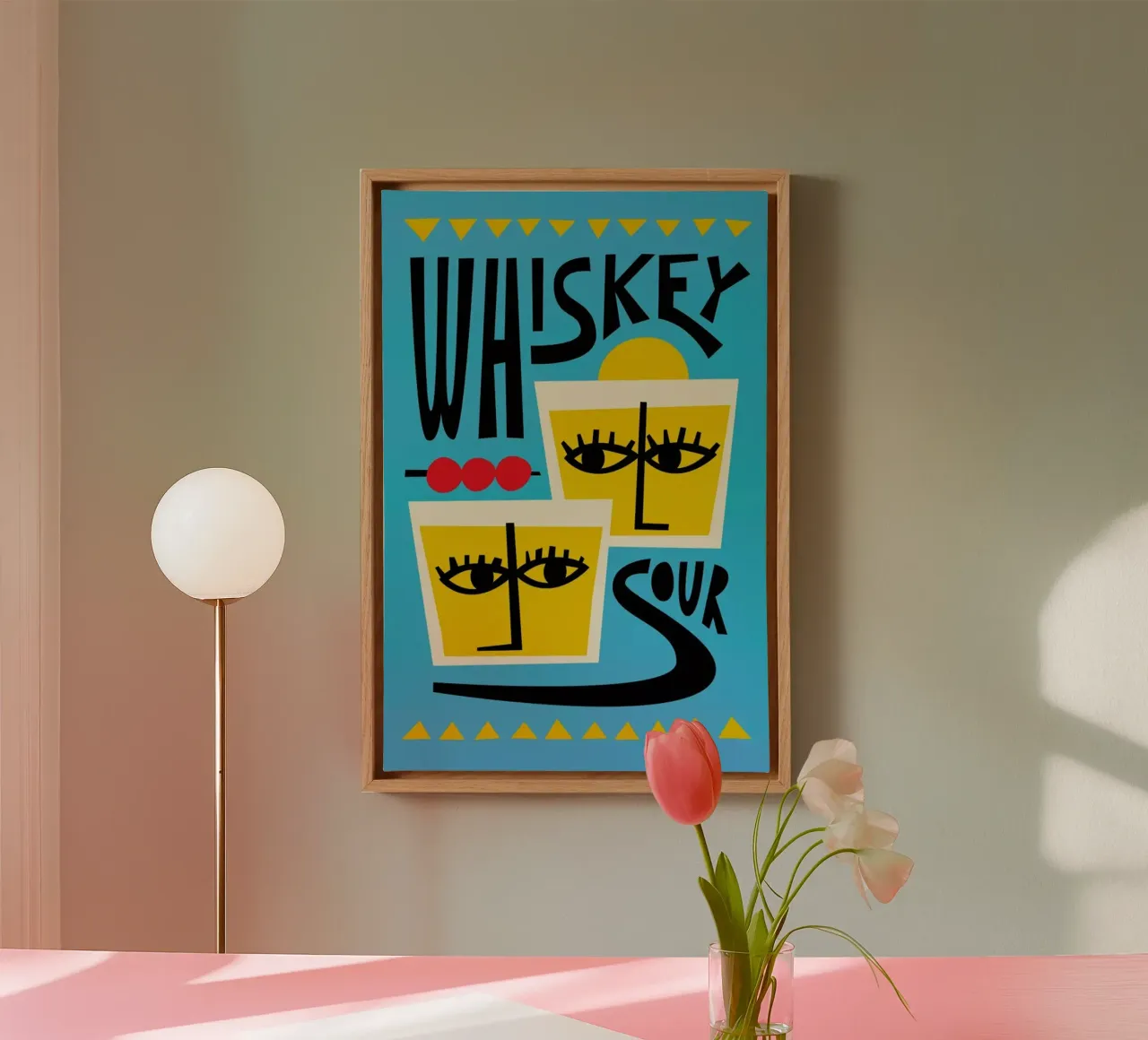 Whiskey Sour Cocktail canvas by Fox & Velvet