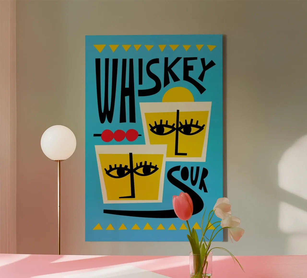 Whiskey Sour Cocktail canvas by Fox & Velvet