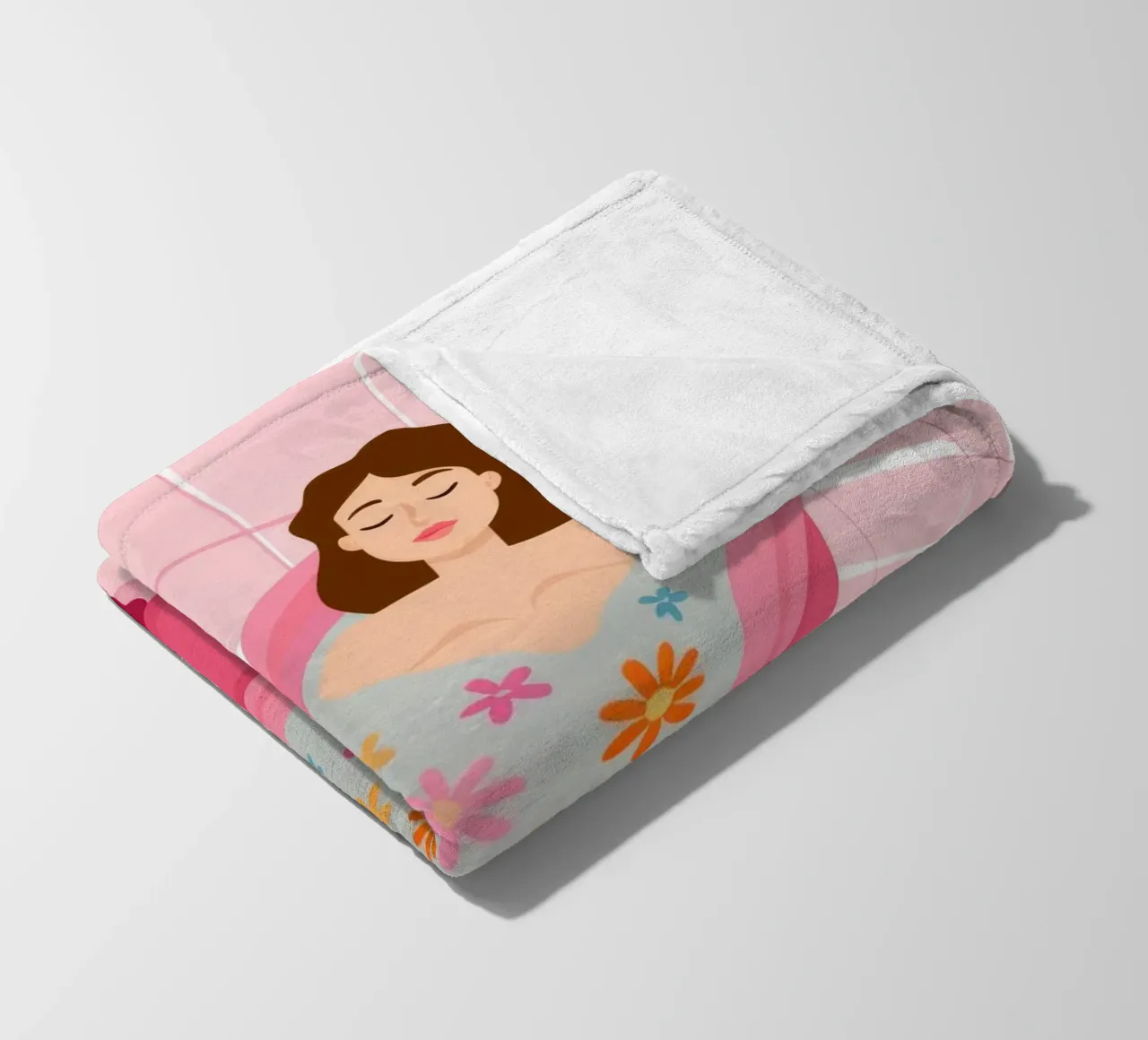 Vasca da bagno rosa Flora coperta in pile da Haven Fantasy