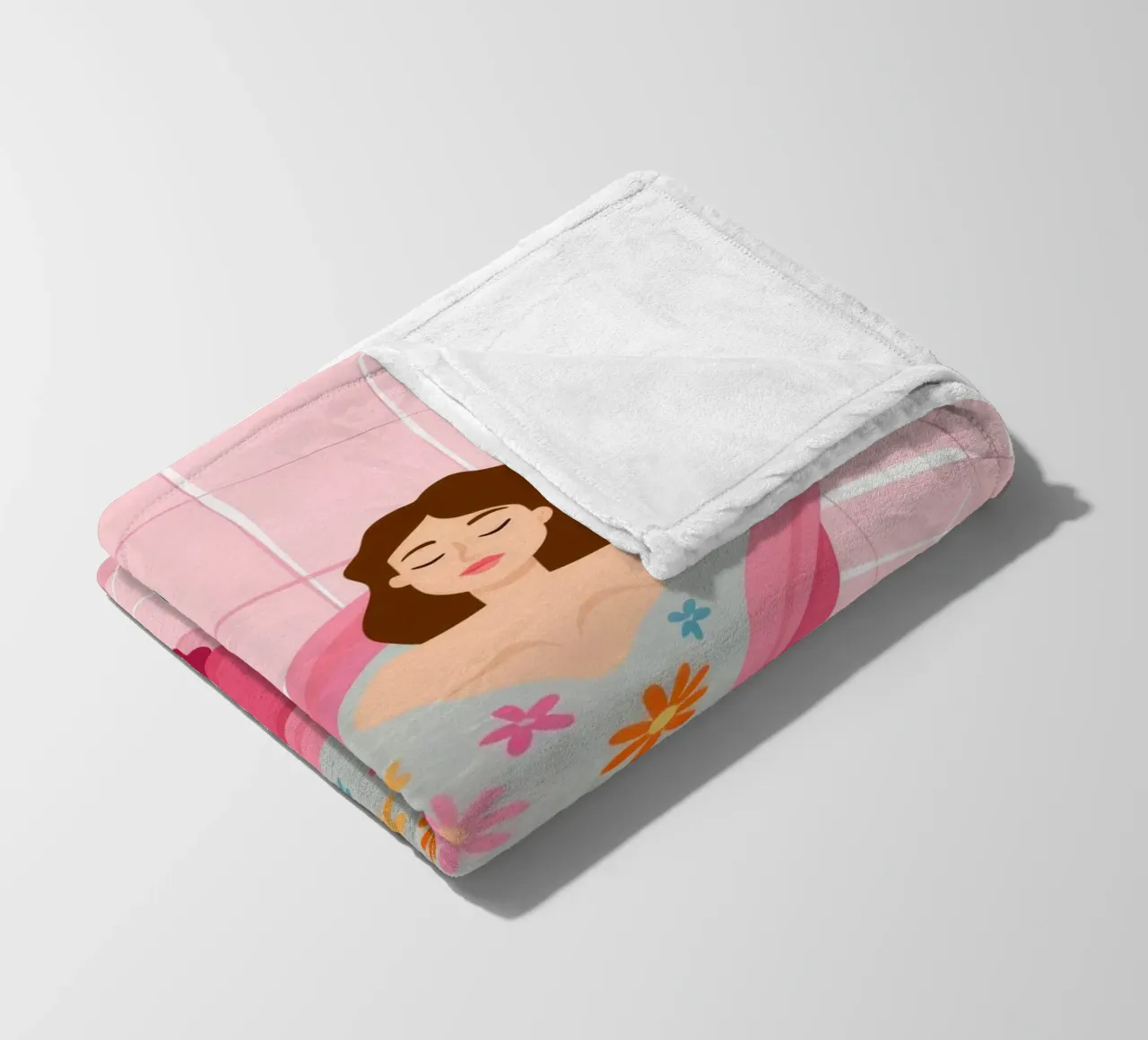 Vasca da bagno rosa Flora coperta in pile da Haven Fantasy