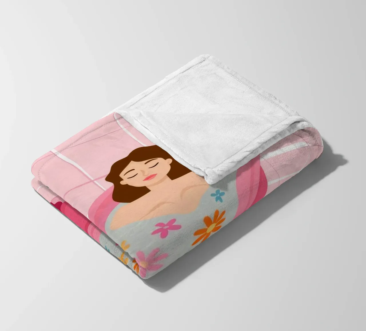 Vasca da bagno rosa Flora coperta in pile da Haven Fantasy