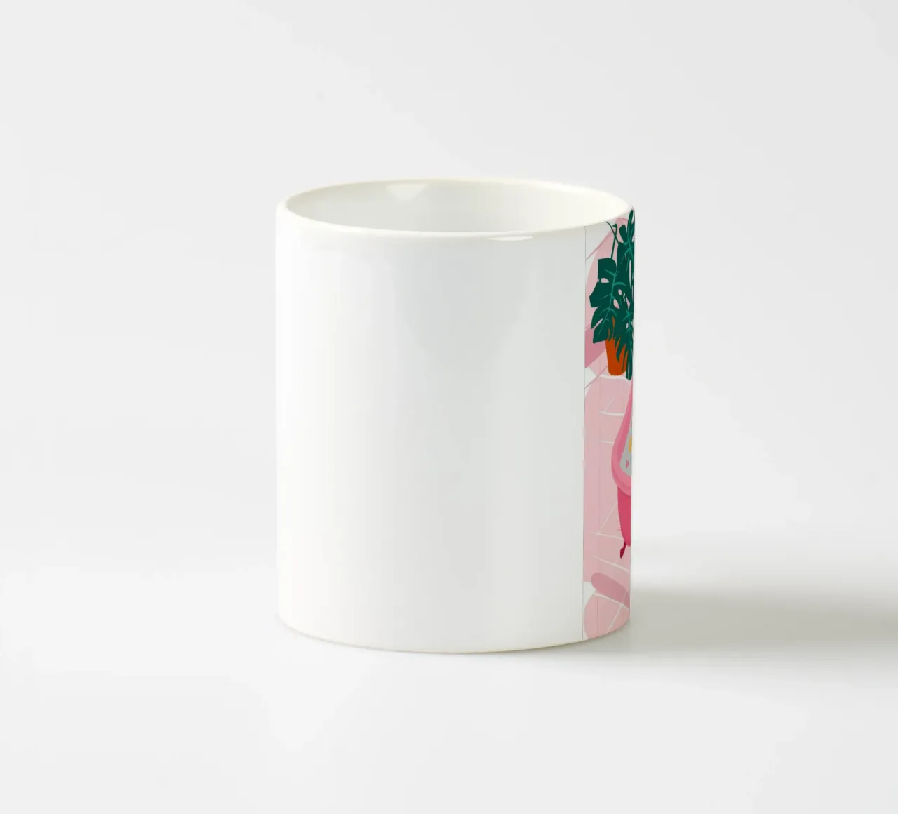 Vasca da bagno rosa Flora tazza in ceramica da Haven Fantasy
