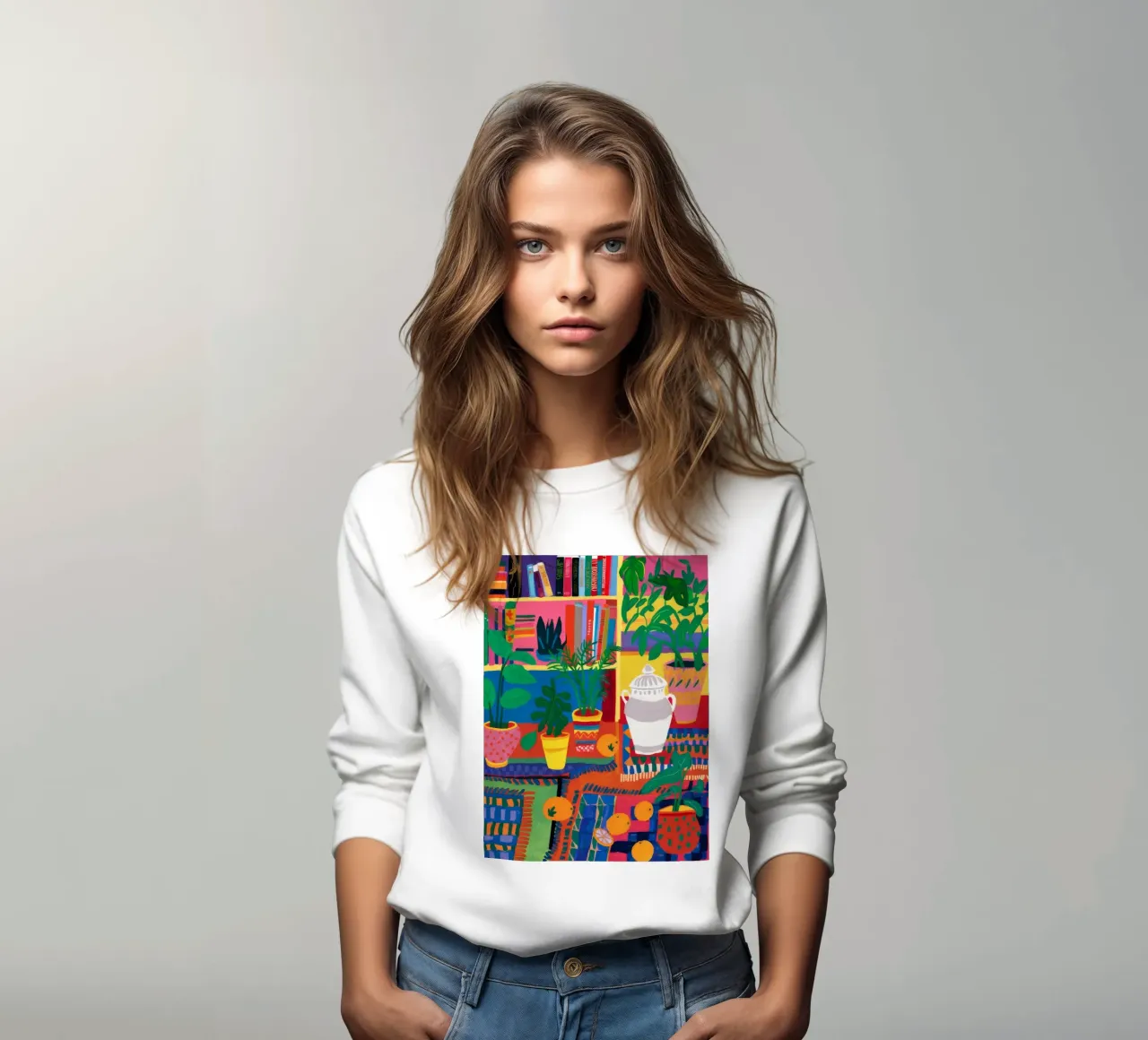 Maximalistisches Pflanzengewirr Sweatshirt von Dawn Light