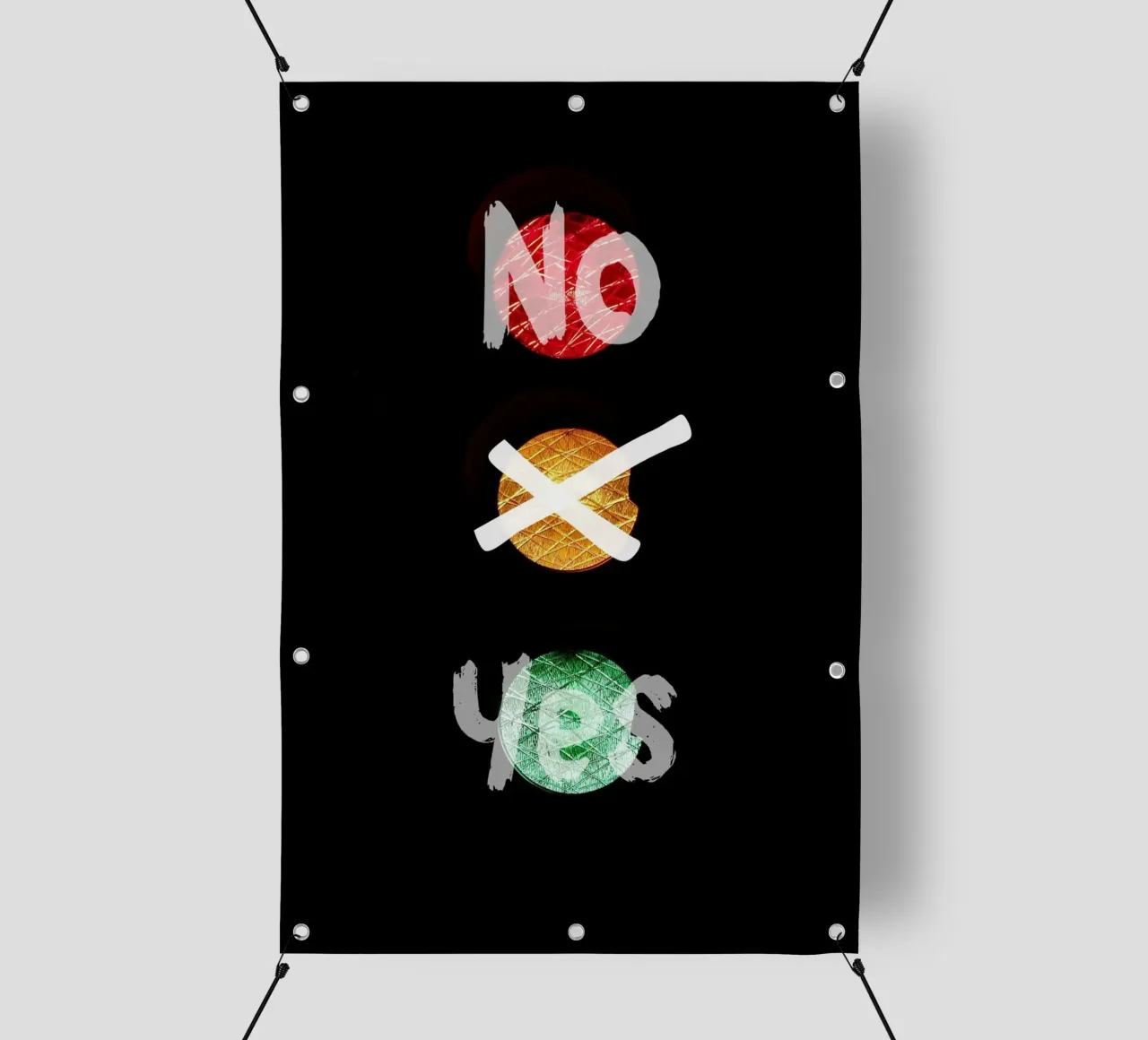 Sì o No telo in pvc da cashorcrash