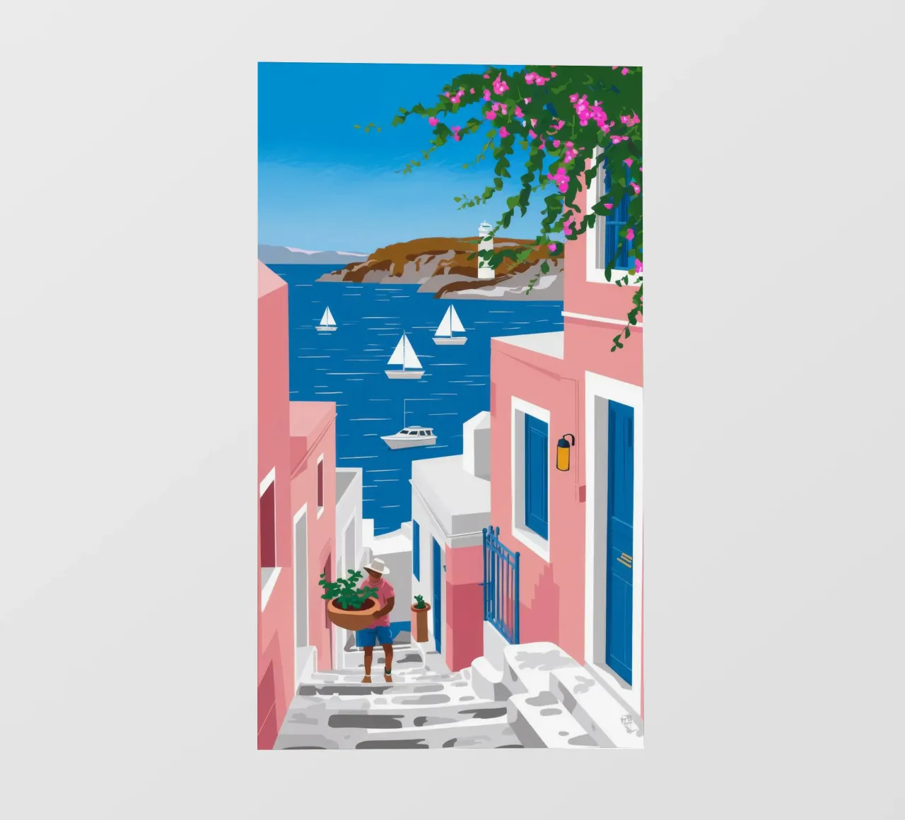 Santorini Seaside Vista photo wallpaper by Haven Fantasy
