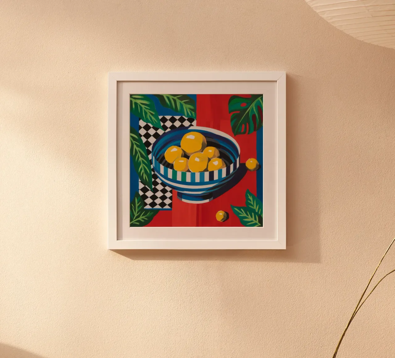 Dama cremisi agli agrumi poster con telaio in alluminio da Dawn Light