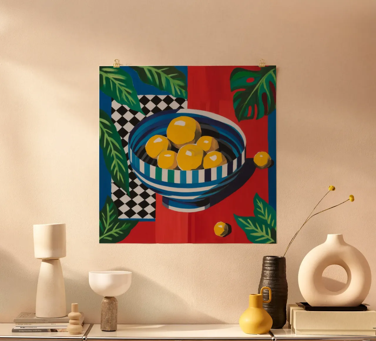 Dama cremisi agli agrumi poster con telaio in alluminio da Dawn Light