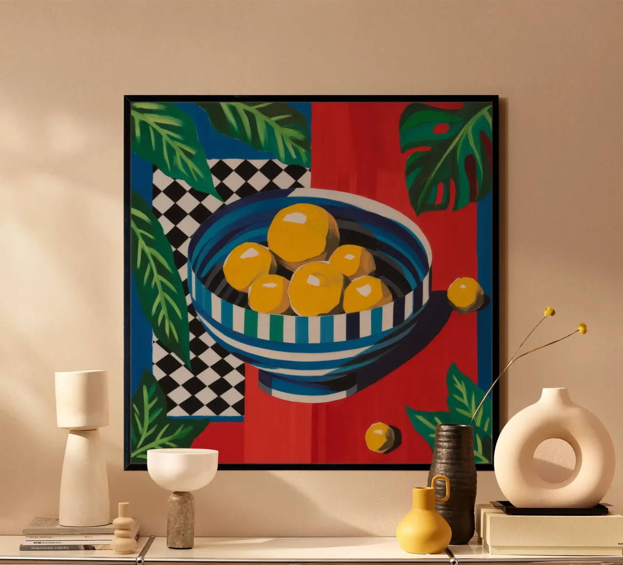 Dama cremisi agli agrumi poster con telaio in alluminio da Dawn Light