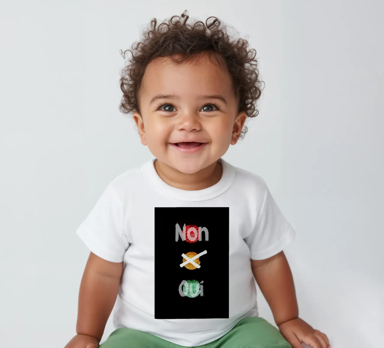 Oui ou non maglietta neonato da cashorcrash