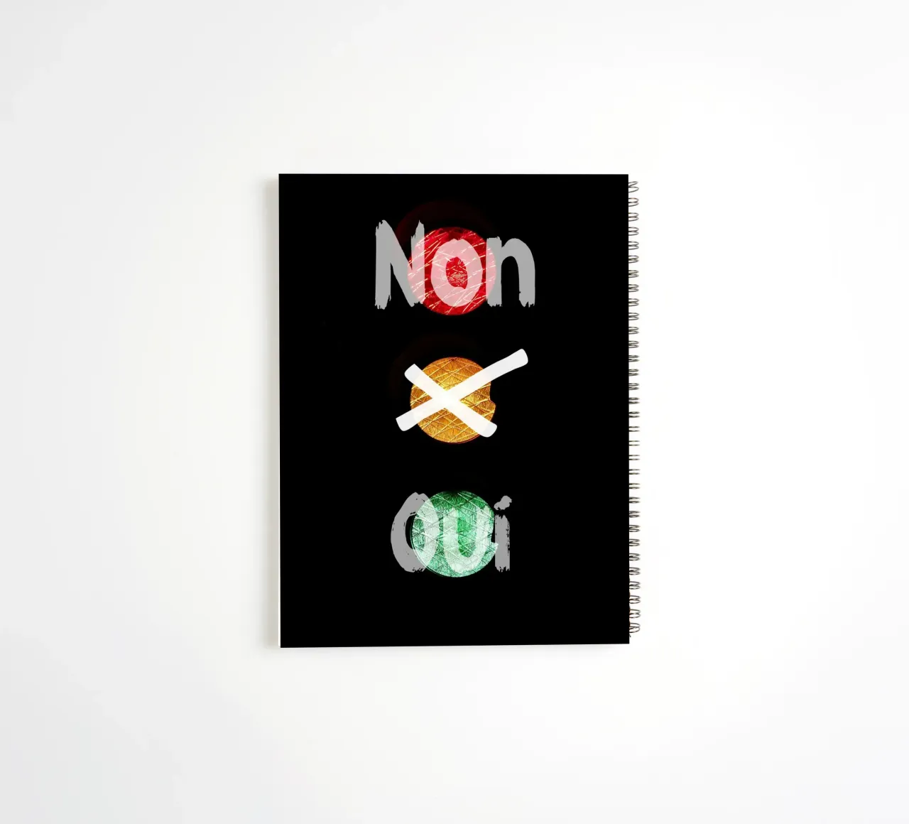 Oui ou non spiral notebook by cashorcrash