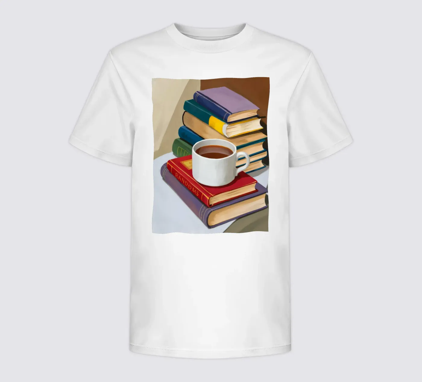 Coffee Book Stack kinder t-shirt van Pan Denim