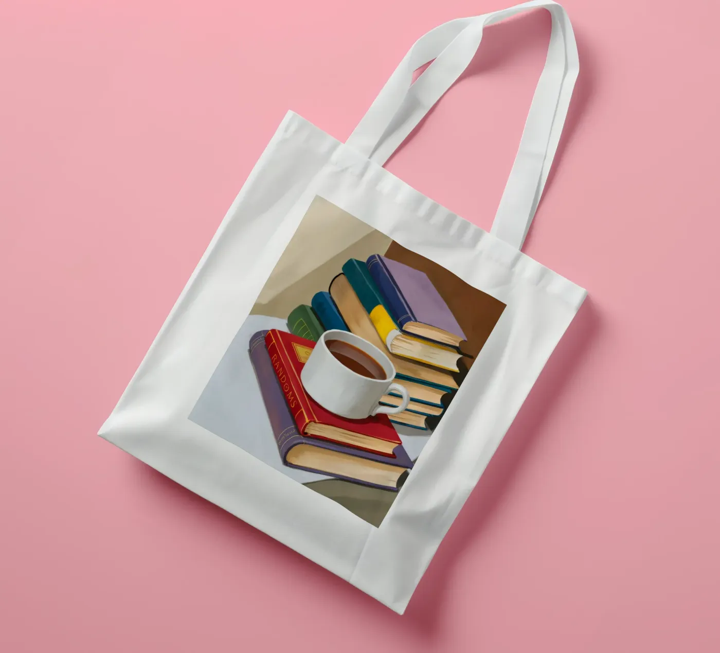 Pila di libri da caffè borsa in juta da Pan Denim